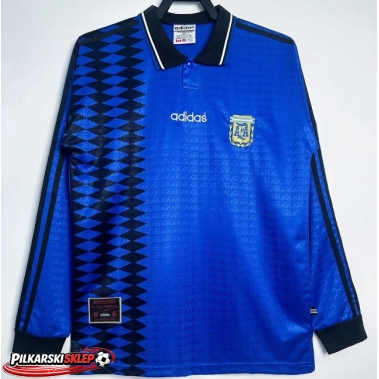 Argentyna 1994 Koszulka Retro Wyjazdowa Długi Rękaw