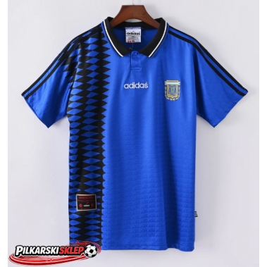 Argentyna 1994 Koszulka Retro Wyjazdowa Krótki Rękaw