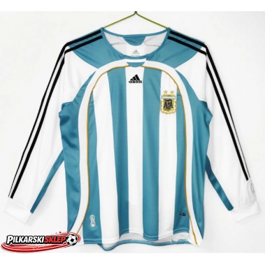Argentyna 2006 Koszulka Retro Podstawowa Długi Rękaw