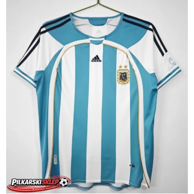 Argentyna 2006 Koszulka Retro Podstawowa Krótki Rękaw