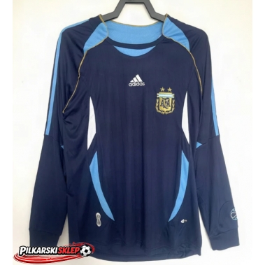 Argentyna 2006 Koszulka Retro Wyjazdowa Długi Rękaw