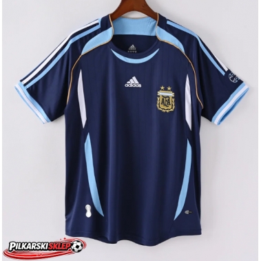 Argentyna 2006 Koszulka Retro Wyjazdowa Krótki Rękaw