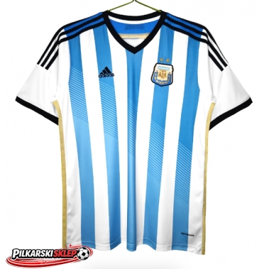 Argentyna 2014 Koszulka Retro Podstawowa Krótki Rękaw