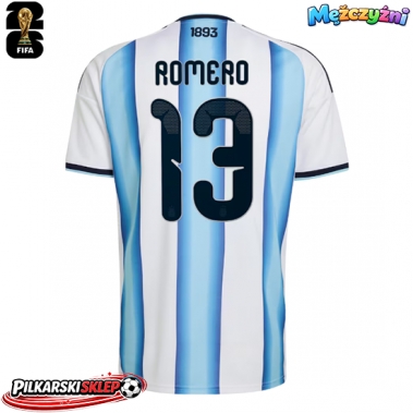 Argentyna Cristian Romero #13 Koszulka Podstawowa MŚ 2026 Krótki Rękaw