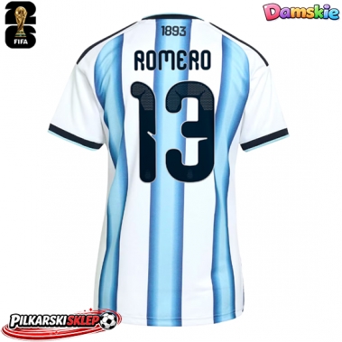 Argentyna Cristian Romero #13 Koszulka Podstawowa damskie MŚ 2026 Krótki Rękaw