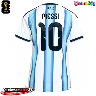 Argentyna Lionel Messi #10 Koszulka Podstawowa damskie MŚ 2026 Krótki Rękaw