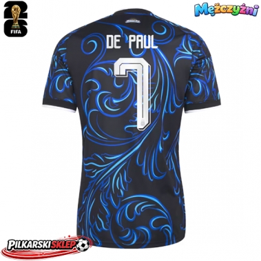 Argentyna Rodrigo De Paul #7 Koszulka Wyjazdowa MŚ 2026 Krótki Rękaw