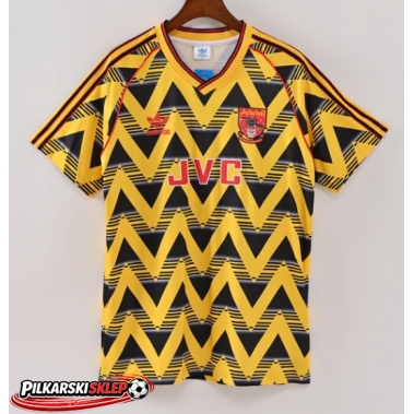 Arsenal 1991-1993 Koszulka Retro Wyjazdowa Krótki Rękaw