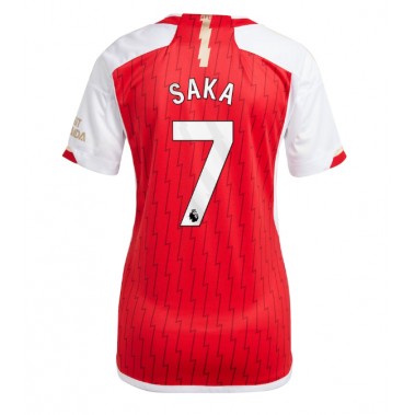 Arsenal Bukayo Saka #7 Koszulka Podstawowa damskie 2023-24 Krótki Rękaw