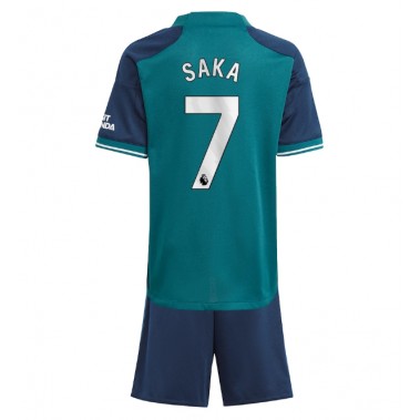Arsenal Bukayo Saka #7 Koszulka Trzecia dzieci 2023-24 Krótki Rękaw (+ krótkie spodenki)