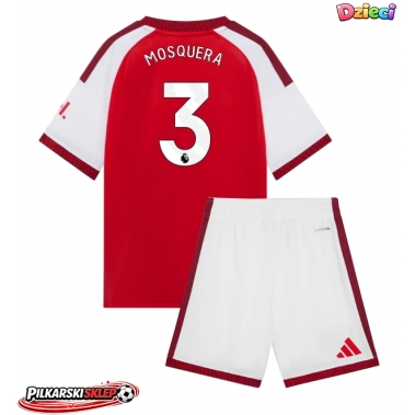 Arsenal Cristhian Mosquera #3 Koszulka Podstawowa dzieci 2026-27 Krótki Rękaw (+ krótkie spodenki)