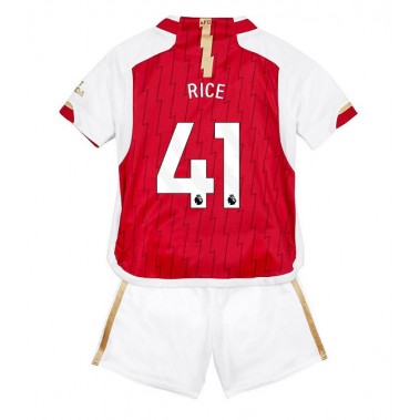 Arsenal Declan Rice #41 Koszulka Podstawowa dzieci 2023-24 Krótki Rękaw (+ krótkie spodenki)