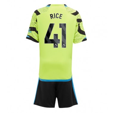 Arsenal Declan Rice #41 Koszulka Wyjazdowa dzieci 2023-24 Krótki Rękaw (+ krótkie spodenki)