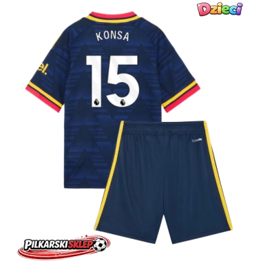 Arsenal Ezri Konsa #15 Koszulka Wyjazdowa dzieci 2026-27 Krótki Rękaw (+ krótkie spodenki)