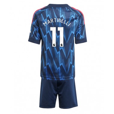 Arsenal Gabriel Martinelli #11 Koszulka Wyjazdowa dzieci 2025-26 Krótki Rękaw (+ krótkie spodenki)