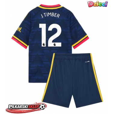 Arsenal Jurrien Timber #12 Koszulka Wyjazdowa dzieci 2026-27 Krótki Rękaw (+ krótkie spodenki)