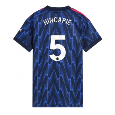 Arsenal Piero Hincapie #5 Koszulka Wyjazdowa damskie 2025-26 Krótki Rękaw