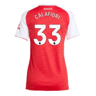 Arsenal Riccardo Calafiori #33 Koszulka Podstawowa damskie 2025-26 Krótki Rękaw Arsenal Riccardo Calafiori #33 Koszulka Podstawowa damskie 2025-26 Krótki Rękaw