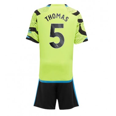 Arsenal Thomas Partey #5 Koszulka Wyjazdowa dzieci 2023-24 Krótki Rękaw (+ krótkie spodenki)