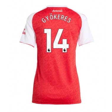 Arsenal Viktor Gyokeres #14 Koszulka Podstawowa damskie 2025-26 Krótki Rękaw Arsenal Viktor Gyokeres #14 Koszulka Podstawowa damskie 2025-26 Krótki Rękaw