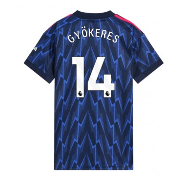 Arsenal Viktor Gyokeres #14 Koszulka Wyjazdowa damskie 2025-26 Krótki Rękaw Arsenal Viktor Gyokeres #14 Koszulka Wyjazdowa damskie 2025-26 Krótki Rękaw
