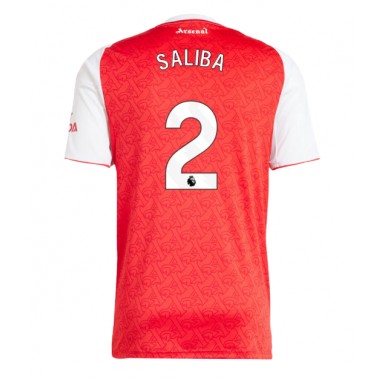Arsenal William Saliba #2 Koszulka Podstawowa 2025-26 Krótki Rękaw
