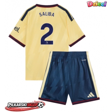 Arsenal William Saliba #2 Koszulka Trzecia dzieci 2026-27 Krótki Rękaw (+ krótkie spodenki)