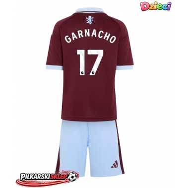 Aston Villa Alejandro Garnacho #17 Koszulka Podstawowa dzieci 2026-27 Krótki Rękaw (+ krótkie spodenki)