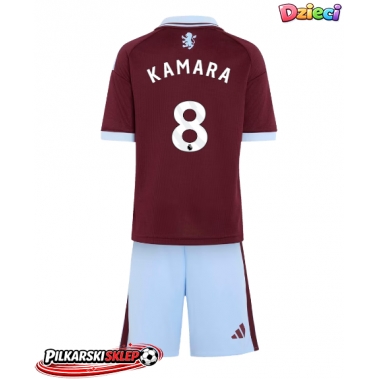 Aston Villa Boubacar Kamara #8 Koszulka Podstawowa dzieci 2026-27 Krótki Rękaw (+ krótkie spodenki)