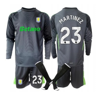 Aston Villa Emiliano Martinez #23 Bramkarskie Koszulka Podstawowa dzieci 2025-26 Długi Rękaw (+ krótkie spodenki) Aston Villa Emiliano Martinez #23 Bramkarskie Koszulka Podstawowa dzieci 2025-26 Długi Rękaw (+ krótkie spodenki)