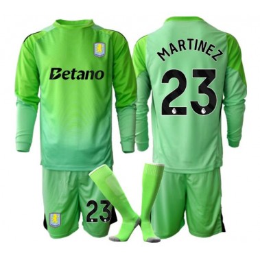 Aston Villa Emiliano Martinez #23 Bramkarskie Koszulka Wyjazdowa dzieci 2025-26 Długi Rękaw (+ krótkie spodenki) Aston Villa Emiliano Martinez #23 Bramkarskie Koszulka Wyjazdowa dzieci 2025-26 Długi Rękaw (+ krótkie spodenki)