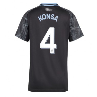 Aston Villa Ezri Konsa #4 Koszulka Wyjazdowa damskie 2025-26 Krótki Rękaw