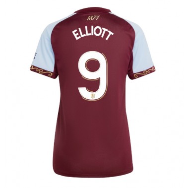 Aston Villa Harvey Elliott #9 Koszulka Podstawowa damskie 2025-26 Krótki Rękaw