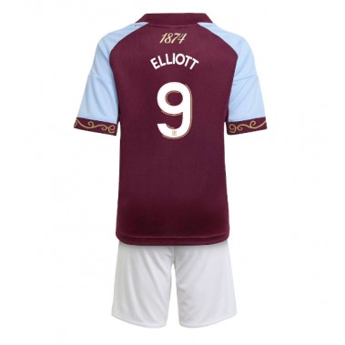 Aston Villa Harvey Elliott #9 Koszulka Podstawowa dzieci 2025-26 Krótki Rękaw (+ krótkie spodenki)