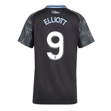 Aston Villa Harvey Elliott #9 Koszulka Wyjazdowa damskie 2025-26 Krótki Rękaw Aston Villa Harvey Elliott #9 Koszulka Wyjazdowa damskie 2025-26 Krótki Rękaw