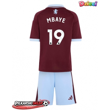 Aston Villa Ibrahim Mbaye #19 Koszulka Podstawowa dzieci 2026-27 Krótki Rękaw (+ krótkie spodenki)