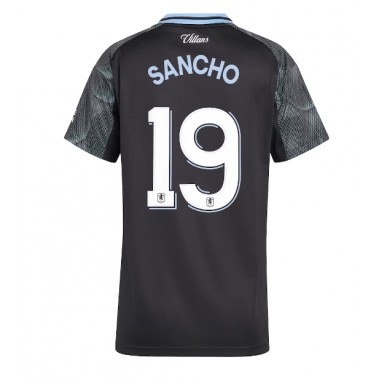 Aston Villa Jadon Sancho #19 Koszulka Wyjazdowa damskie 2025-26 Krótki Rękaw Aston Villa Jadon Sancho #19 Koszulka Wyjazdowa damskie 2025-26 Krótki Rękaw