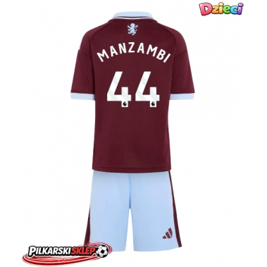 Aston Villa Johan Manzambi #44 Koszulka Podstawowa dzieci 2026-27 Krótki Rękaw (+ krótkie spodenki)