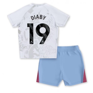 Aston Villa Moussa Diaby #19 Koszulka Wyjazdowa dzieci 2023-24 Krótki Rękaw (+ krótkie spodenki)