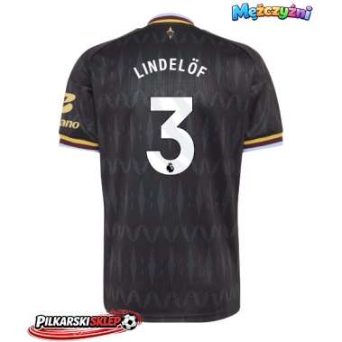 Aston Villa Victor Lindelof #3 Koszulka Wyjazdowa 2026-27 Krótki Rękaw