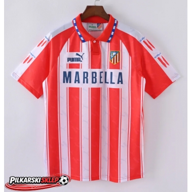 Atletico Madrid 1994-1995 Koszulka Retro Podstawowa Krótki Rękaw