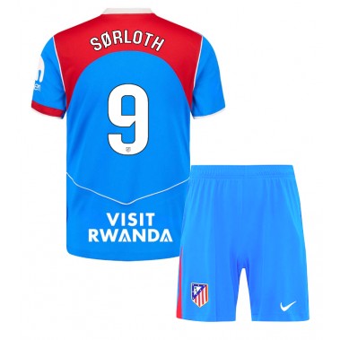 Atletico Madrid Alexander Sorloth #9 Koszulka Trzecia dzieci 2025-26 Krótki Rękaw (+ krótkie spodenki)