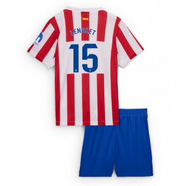 Atletico Madrid Clement Lenglet #15 Koszulka Podstawowa dzieci 2025-26 Krótki Rękaw (+ krótkie spodenki)