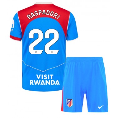 Atletico Madrid Giacomo Raspadori #22 Koszulka Trzecia dzieci 2025-26 Krótki Rękaw (+ krótkie spodenki)