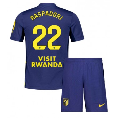Atletico Madrid Giacomo Raspadori #22 Koszulka Wyjazdowa dzieci 2025-26 Krótki Rękaw (+ krótkie spodenki)