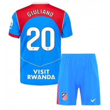 Atletico Madrid Giuliano Simeone #20 Koszulka Trzecia dzieci 2025-26 Krótki Rękaw (+ krótkie spodenki)