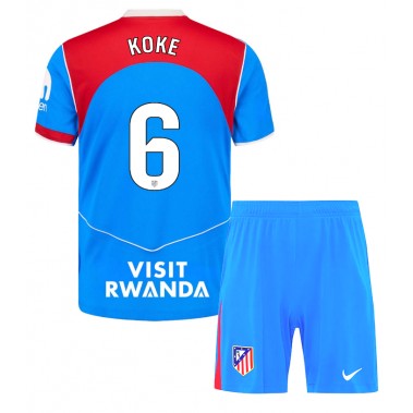 Atletico Madrid Koke #6 Koszulka Trzecia dzieci 2025-26 Krótki Rękaw (+ krótkie spodenki)