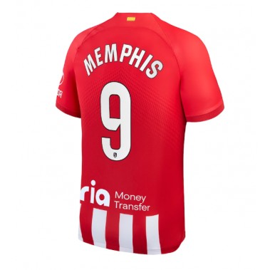 Atletico Madrid Memphis Depay #9 Koszulka Podstawowa 2023-24 Krótki Rękaw