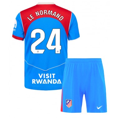 Atletico Madrid Robin Le Normand #24 Koszulka Trzecia dzieci 2025-26 Krótki Rękaw (+ krótkie spodenki)