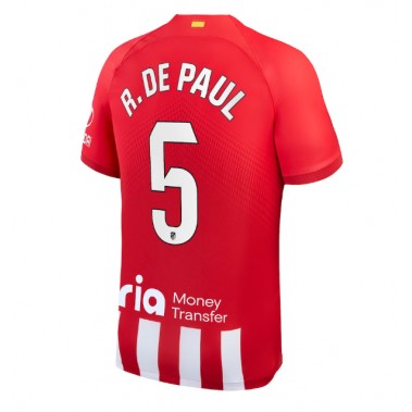 Atletico Madrid Rodrigo De Paul #5 Koszulka Podstawowa 2023-24 Krótki Rękaw